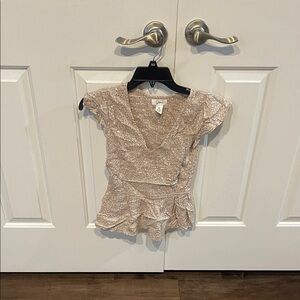 Elegant Beige Ruffle Blouse